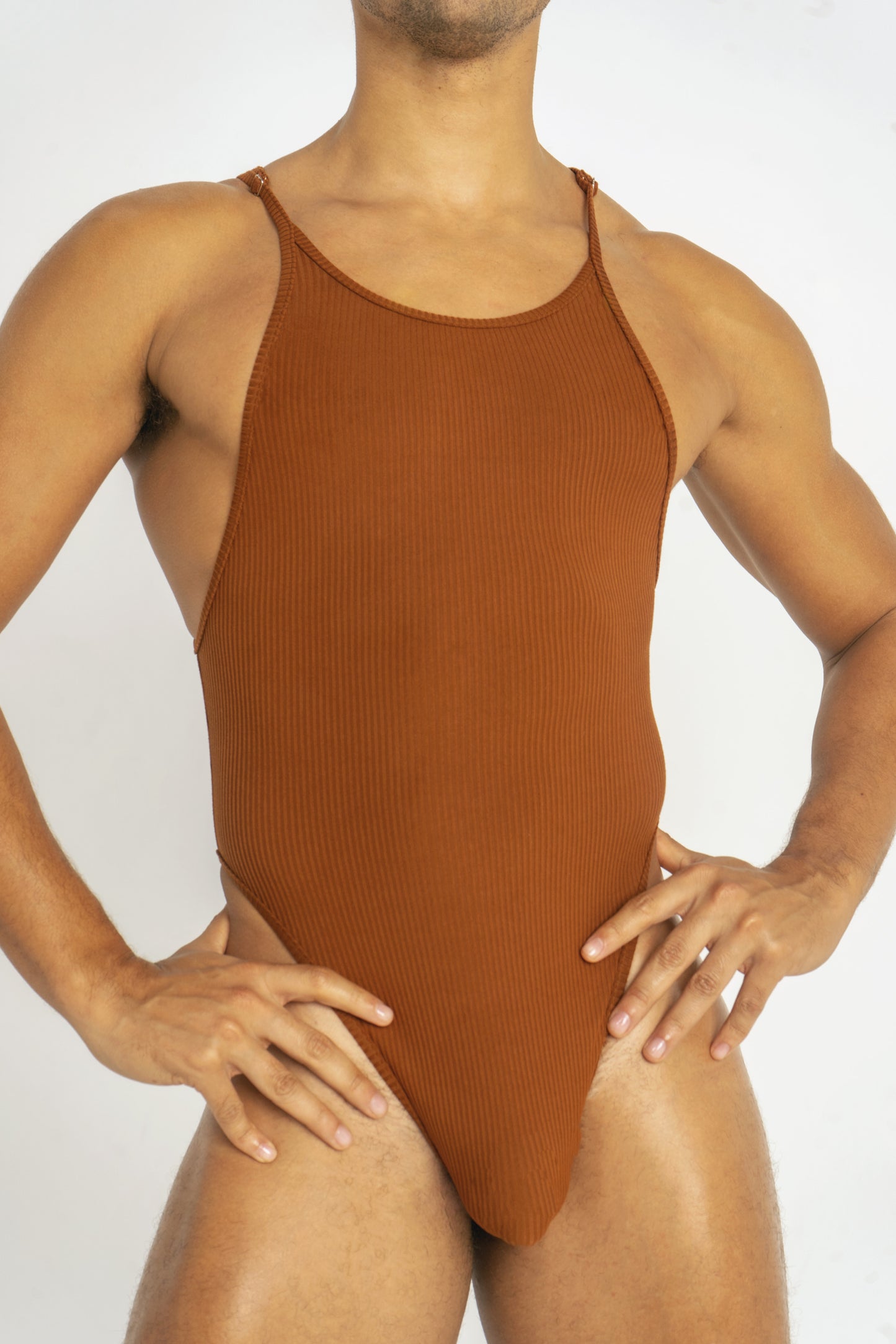 NUDE & STRETCHY "BRONZE" BODY-SUIT